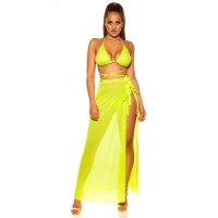 Sexy Damen Bikini Oberteil Neckholder zum Binden Neon Grün