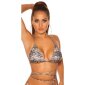 Sexy womens halterneck bikini top to tie snake