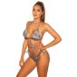 Sexy womens halterneck bikini top to tie snake