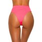 Sexy womens Brazilian high waist bikini bottom neon coral UK 12 (M)