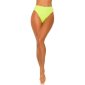 Sexy womens Brazilian high waist bikini bottom neon green UK 12 (M)