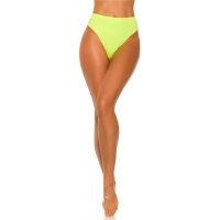 Sexy womens Brazilian high waist bikini bottom neon green UK 14 (L)