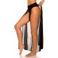 Womens chiffon wrap-around beach skirt long black Onesize (UK 8,10,12)
