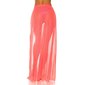 Womens chiffon wrap-around beach skirt long neon-coral Onesize (UK 8,10,12)