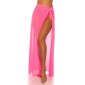 Damen Strand Wickelrock lang aus Chiffon Neon Pink Einheitsgröße (34,36,38)