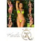 Sexy Brazil-Cut Neckholder-Bikini Schlangenmuster Neon Pink 40 (L)