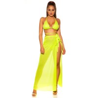 Sexy womens halterneck bikini top to tie neon green UK 14 (L)