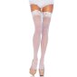 Sexy Leg Avenue Nylon Strümpfe mit Spitzenabschluss Weiß