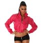 Sexy jacket in blouson form made of faux leather fuchsia UK 8 (XS)