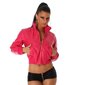 Sexy jacket in blouson form made of faux leather fuchsia UK 8 (XS)
