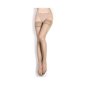 Womens Ballerina hold-up stockings with pattern skin