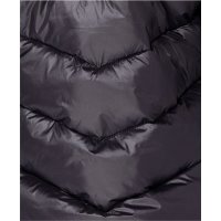 Light womens high-neck puffer jacket with hood black
