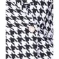Womens houndstooth blazer with dome buttons black-white