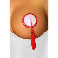 Sexy nipple patch breast decoration nipple cover white/red