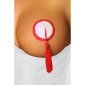 Sexy Damen Nipple Covers Patches Weiß-Rot