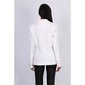 Noble womens blazer jacket with golden buttons white