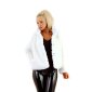 Edle gesteppte Damen Jacke aus Kunstfell Weiß