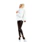 Edle gesteppte Damen Jacke aus Kunstfell Weiß