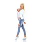 Womens slim-fit jeans jacket white
