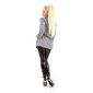 Long womens blazer with houndstooth pattern black-white