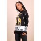 Trendy womens knitted sweater Christmas black