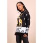 Trendy womens knitted sweater Christmas black