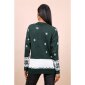 Trendy womens knitted sweater Christmas green