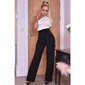 Womens one-shoulder jumpsuit with belt black-white