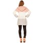 Womens colorblock cardigan with hood pink