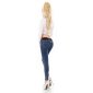 Womens skinny jeans incl. belt acid wash dark blue UK 12 (M)