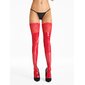 Sexy womens lacquer stockings wet look with lace fetish red UK 12/14 (L/XL)
