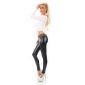 Sexy womens leggings in leather look black UK 10/12 (M/L)