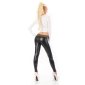 Sexy womens leggings in leather look black UK 12/14 (L/XL)