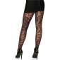 Leg Avenue Damen Nylon Strumpfhose mit Leopard-Muster Schwarz