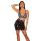 Sexy bauchfreies Party Träger-Top mit Glitzer Silber