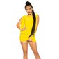 Sexy Party Minikleid/Longshirt mit offenen Ärmeln Gelb