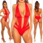 Sexy Neckholder Monokini Brazil-Cut Beachwear Rot 36 (S)
