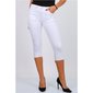 Sexy Damen Capri Jeans Stretch Hose Weiß