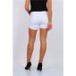 Sexy womens stretch jeans shorts with turn-up white UK 12 (M)