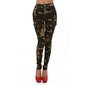 Damen Cargo Röhrenjeans Army-Look Camouflage Olivgrün