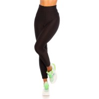 Womens high waist sport leggings with pattern black