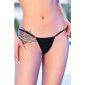 Sexy womens Y-back string bikini bottom micro thong black