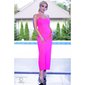 Langes Kleid mit überkreuzten Trägern und Strass Pink 40 (L)