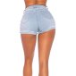 Sexy Damen Highwaist Jeans Shorts Hotpants Hellblau 36 (S)