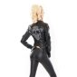 Womens faux leather jacket with skull at the back black UK 10 (S)