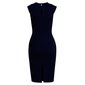 Close-fitting womens business pencil dress navy