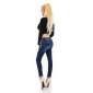 Womens skinny jeans with lace-up front dark blue UK 14 (L)