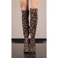 Sexy Damen High Heel Velours Overknee-Stiefel Leopard