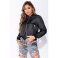 Womens diamond quilt bomber jacket blouson black