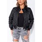 Womens diamond quilt bomber jacket blouson black